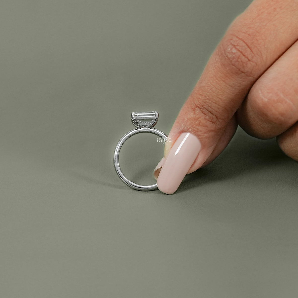Emerald Cut Lab Grown Diamond Solitaire Engagement Ring Solitaire Ring