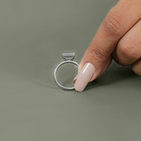 Emerald Cut Lab Grown Diamond Solitaire Engagement Ring