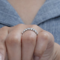 Emerald Cut Lab Diamond Full Eternity Band