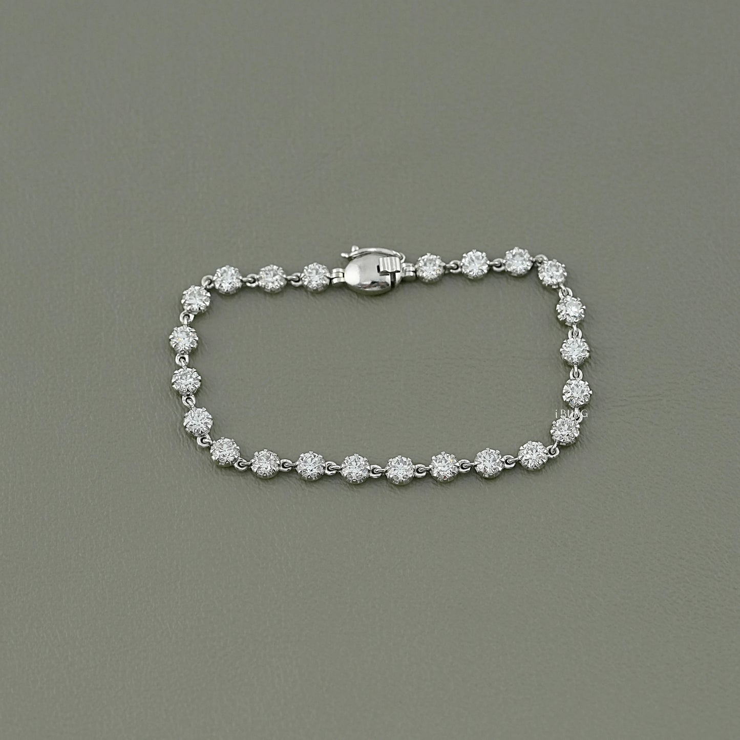 Old European Round Lab Diamond Tennis Bracelet