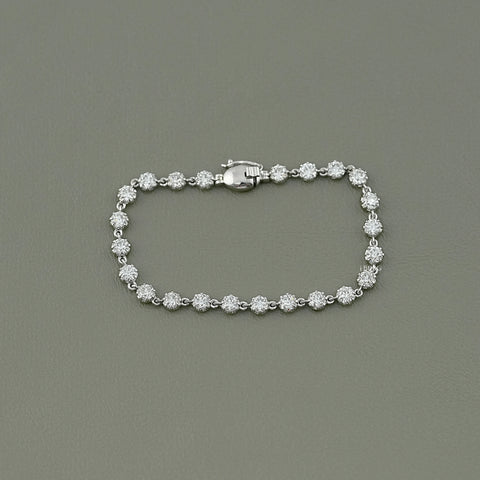 Old European Round Lab Diamond Tennis Bracelet
