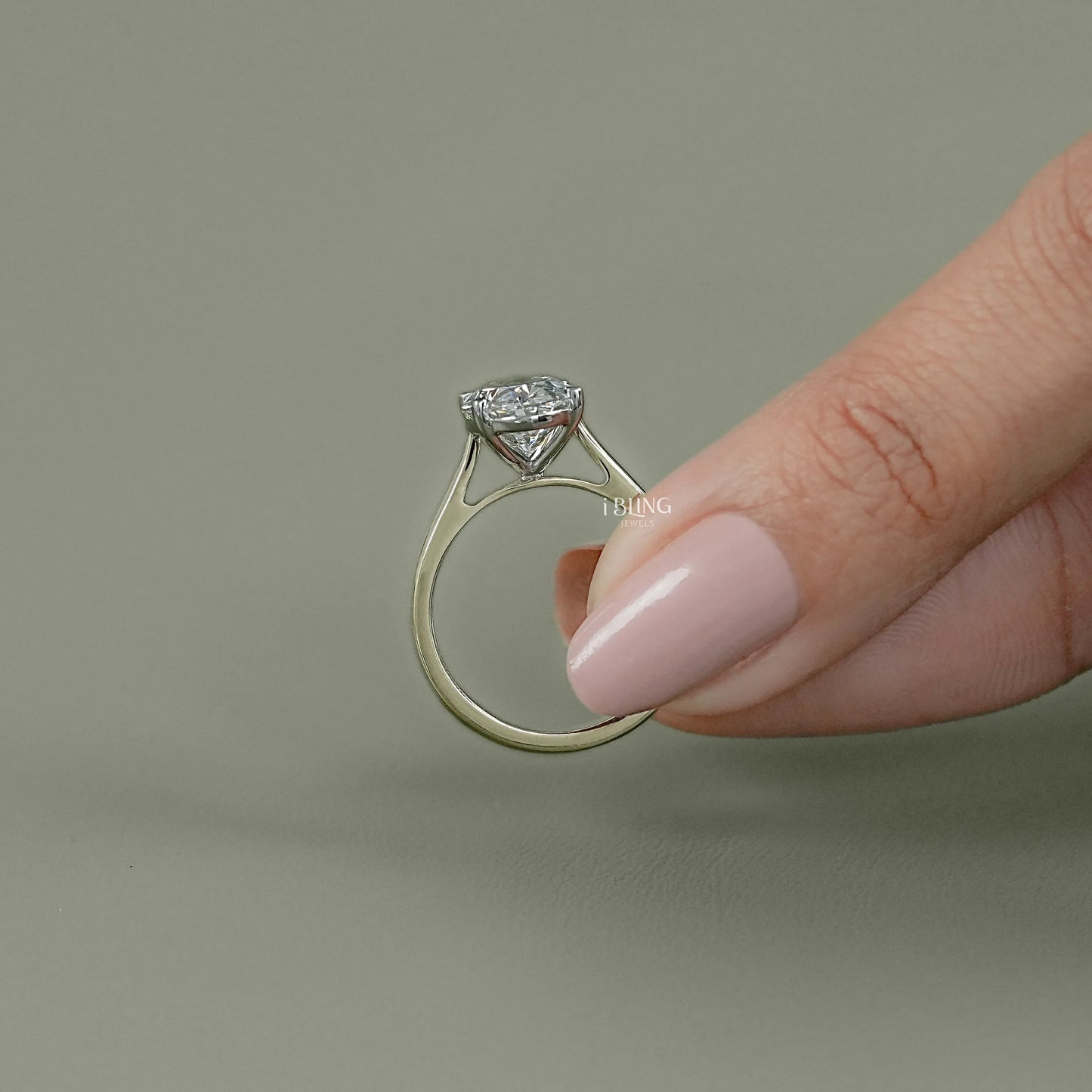 Oval Cut Lab Grown Diamond Solitaire Engagement Ring Solitaire Ring