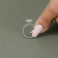 Fancy Vivid Pink Oval Diamond Engagement Ring