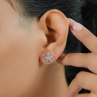 Marquise Cut Lab Grown Diamond Floral Shape Earrings