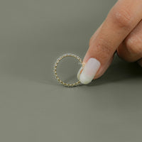 Round Cut Lab Diamond Curved Wedding Band