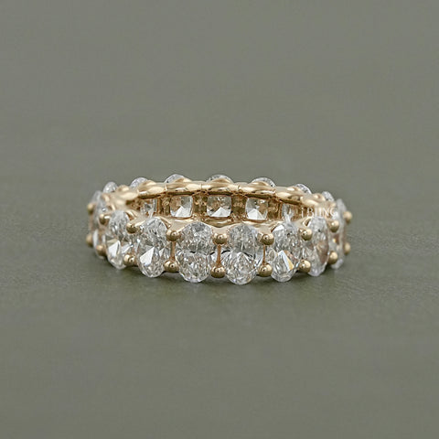 Oval Lab Diamond Eternity Wedding Band