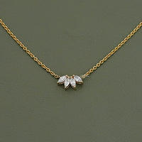 Marquise Cut Diamond Flower Petal Bridesmaid Necklace