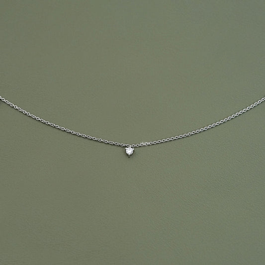 Round Cut Lab Diamond Dainty Necklace