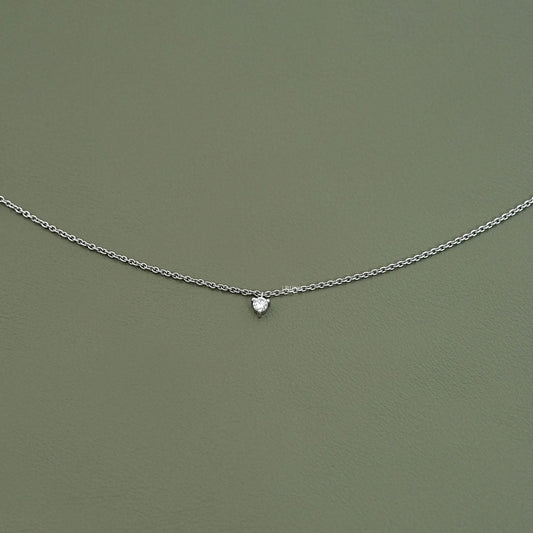 Round Cut Lab Diamond Dainty Necklace