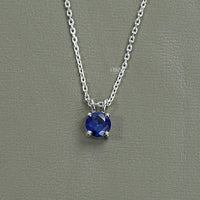 Solitaire Round Cut Gemstone Pendant