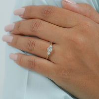 Old European Round Three Stone Anniversary Ring
