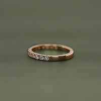 Round Cut Lab Diamond Half Eternity Wedding Band