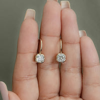 Cushion Lab Grown Diamond Hoop Earrings