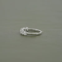 Old Mine Cushion Cut Lab Diamond Half Eternity Wedding Band