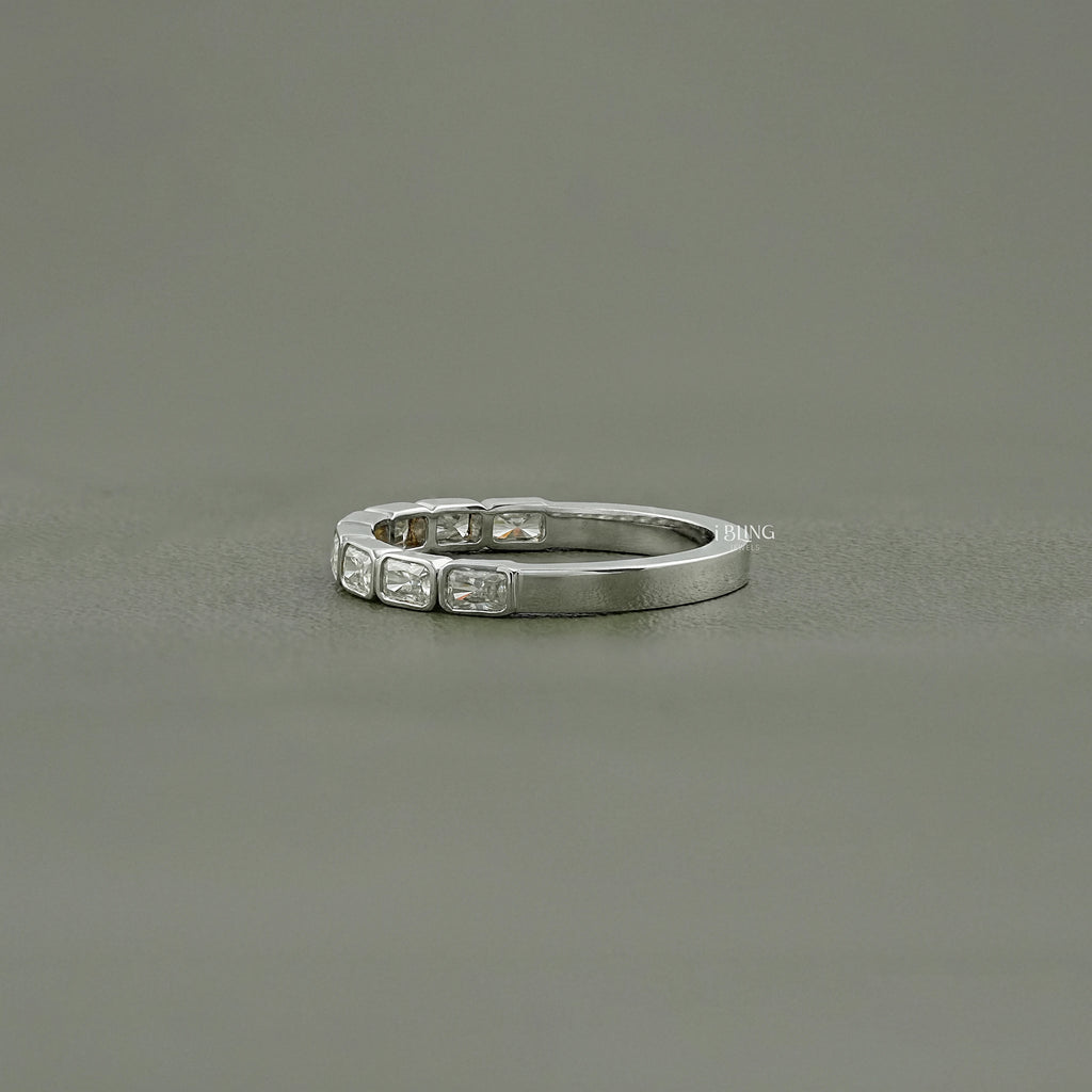 Radiant Lab Diamond Bezel Set Wedding Band