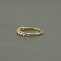 Round Cut Lab Diamond Half Eternity Wedding Band