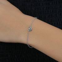 Half Moon Shape Round Cut Lab Diamond Bracelet