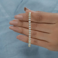 Heart Cut Lab Grown Diamond Tennis Bracelet