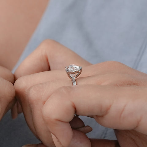 Heart Cut Lab Grown Diamond Solitaire Engagement Ring