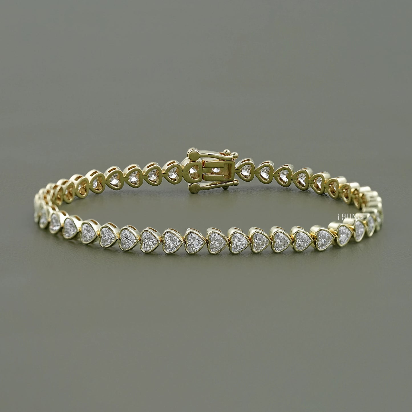 Heart Cut Lab Grown Diamond Tennis Bracelet