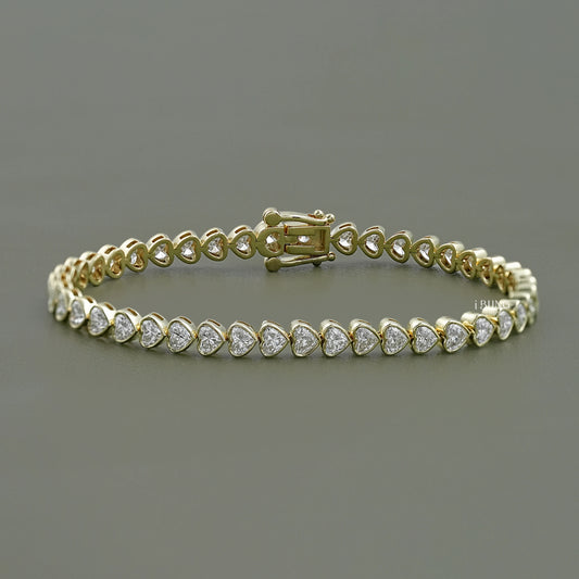 Heart Cut Lab Grown Diamond Tennis Bracelet Tennis Bracelet