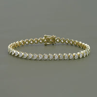 Heart Cut Lab Grown Diamond Tennis Bracelet