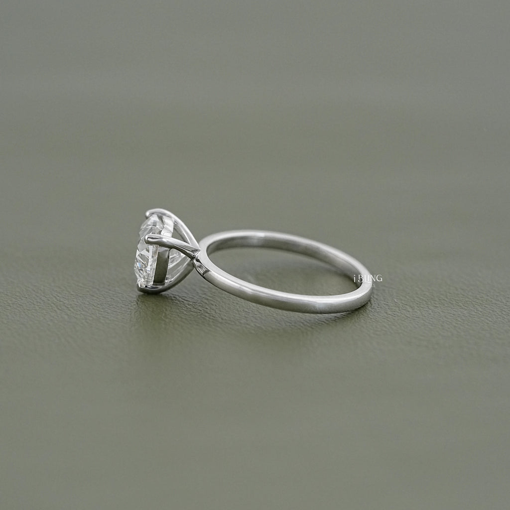 Heart Cut Lab Grown Diamond Solitaire Engagement Ring