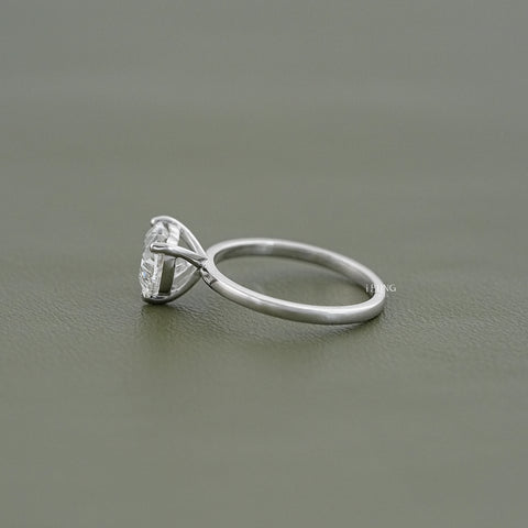 Heart Cut Lab Grown Diamond Solitaire Engagement Ring