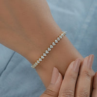 Heart Cut Lab Grown Diamond Tennis Bracelet