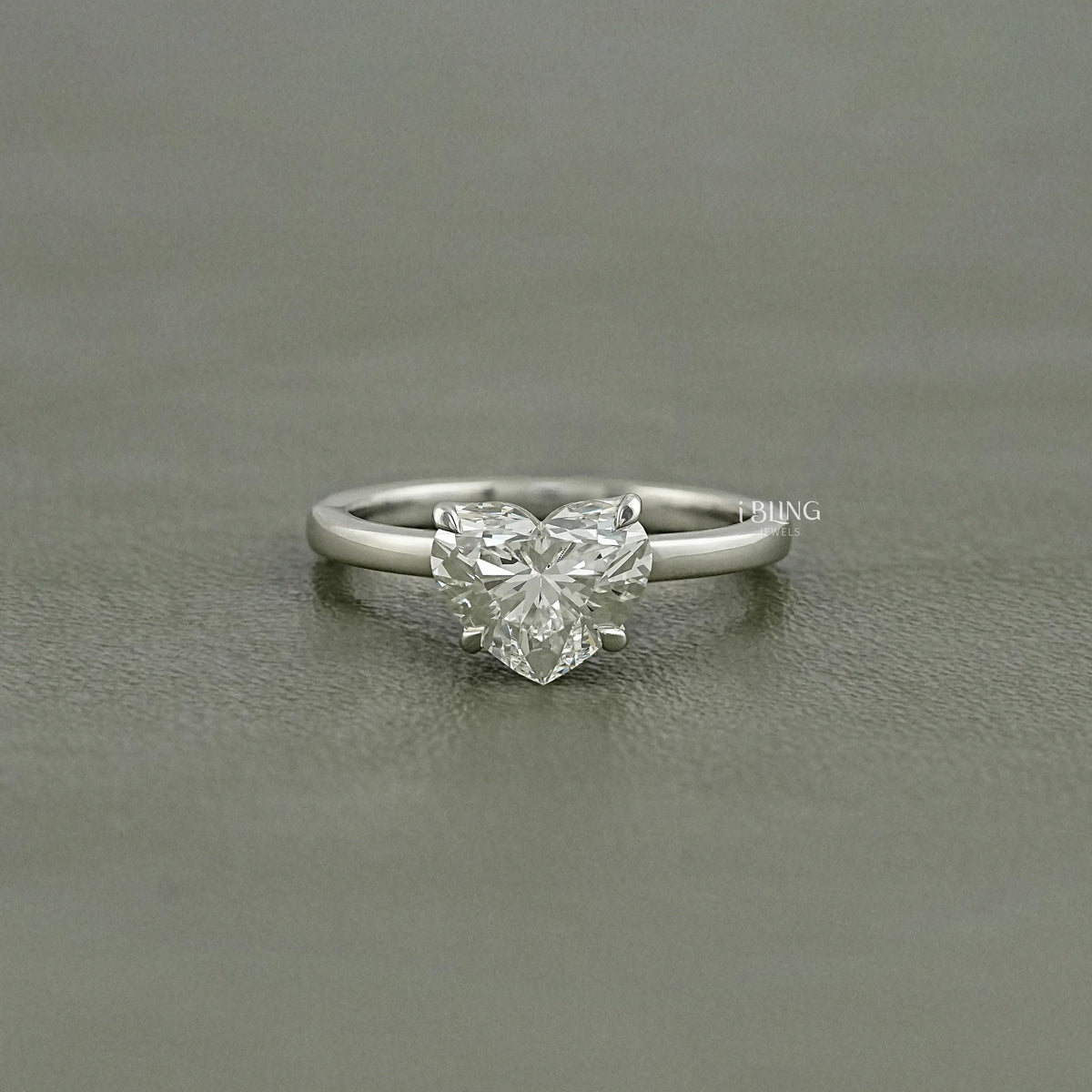 Heart Lab Diamond Solitaire Engagement Ring Solitaire Ring