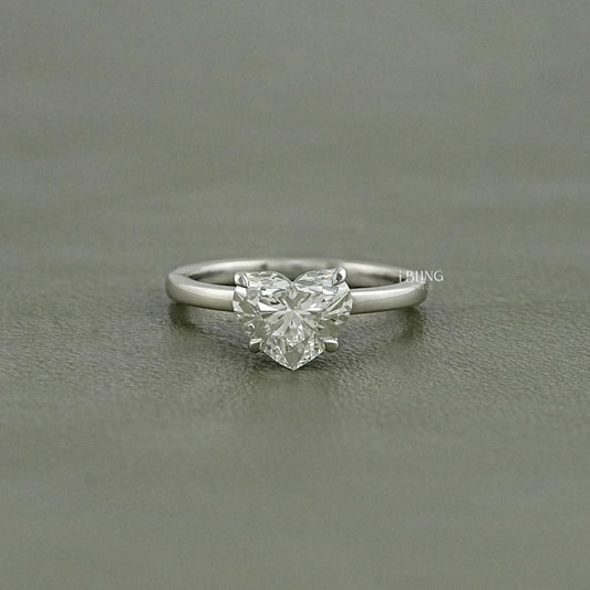 Heart Lab Diamond Solitaire Engagement Ring Solitaire Ring