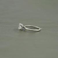 Heart Lab Diamond Solitaire Engagement Ring