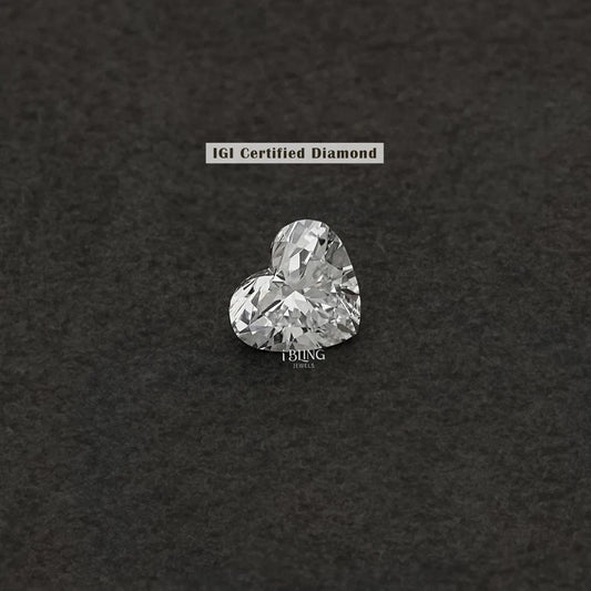 Heart Cut Lab Grown IGI Certified Loose Diamond IGI Loose Diamond