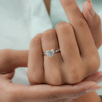 Heart Lab Diamond Solitaire Engagement Ring