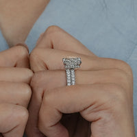Radiant Cut Lab Grown Diamond Bridal Ring Set