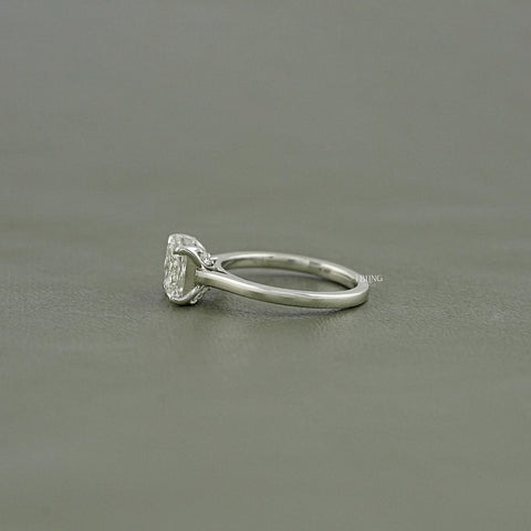 Square Radiant Cut Lab Diamond Solitaire Ring