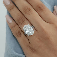 Oval Diamond Hidden Halo Pave Ring