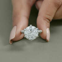 Hidden Halo Pave Set Round Diamond Ring