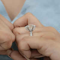 Hidden Halo Pave Set Round Diamond Ring