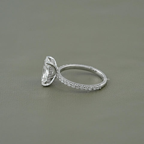 Radiant Lab Grown Diamond Solitaire Accent Ring