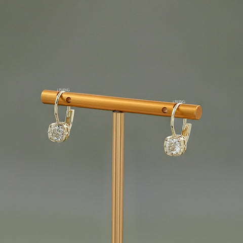 Cushion Lab Grown Diamond Hoop Earrings