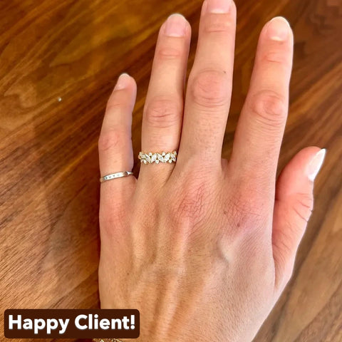 Marquise And Round Diamond Eternity Band