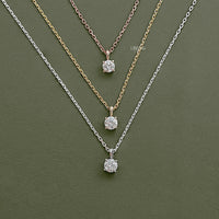 Round Lab Grown Diamond Solitaire Necklace