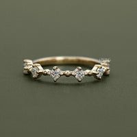 Round Diamond Floating Bubble Wedding Band