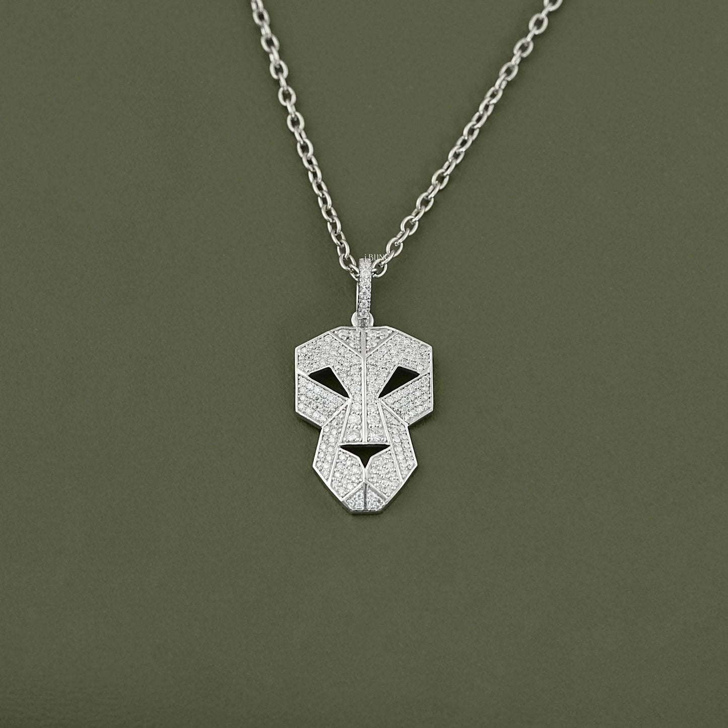 Lion Face Cut Round Lab Diamond Hip Hop Men's Pendant