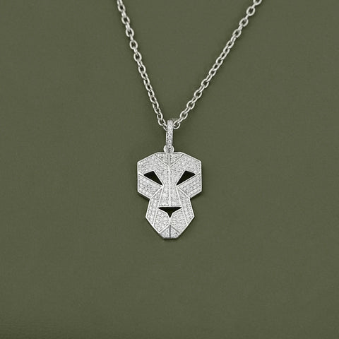 Lion Face Cut Round Lab Diamond Hip Hop Men's Pendant