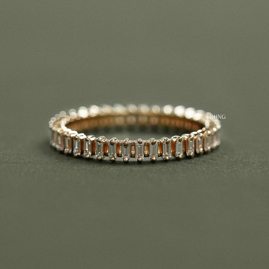 Ibling Jewels' baguette cut lab diamond full eternity band, famous in nyc