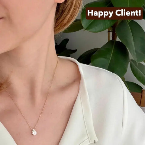 Pear Lab Diamond Solitaire Pendant