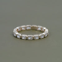 Radiant Lab Diamond Bezel Set Wedding Band