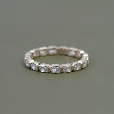 Radiant Lab Diamond Bezel Set Wedding Band